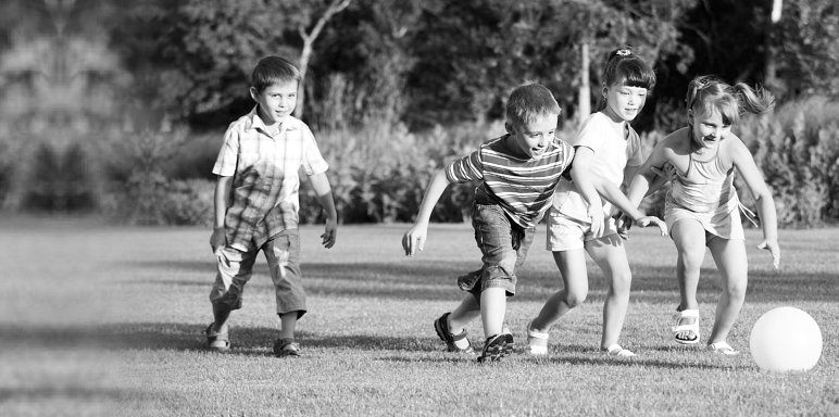 group of kids playing