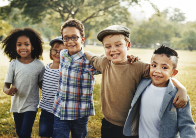 children gathering outdoor